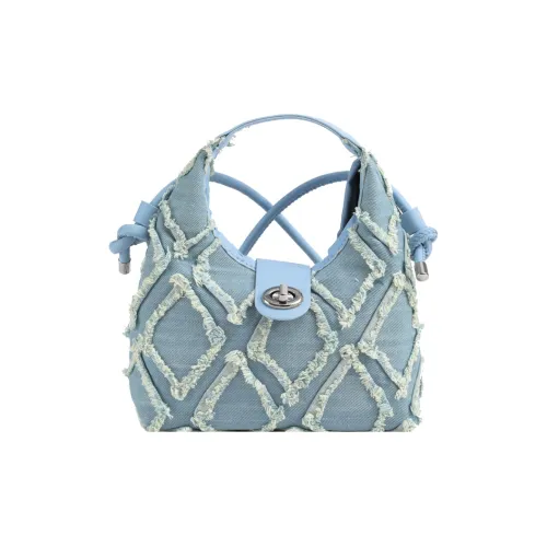 Ceion Keust Textured Denim Versatile Fashion Minimalist Style Crossbody Bag Regular Women's Multicolor