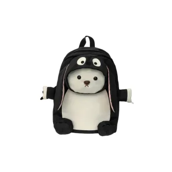 URBAN FOREST Nylon Backpack Regular Unisex Black/Pink/Dark Blue