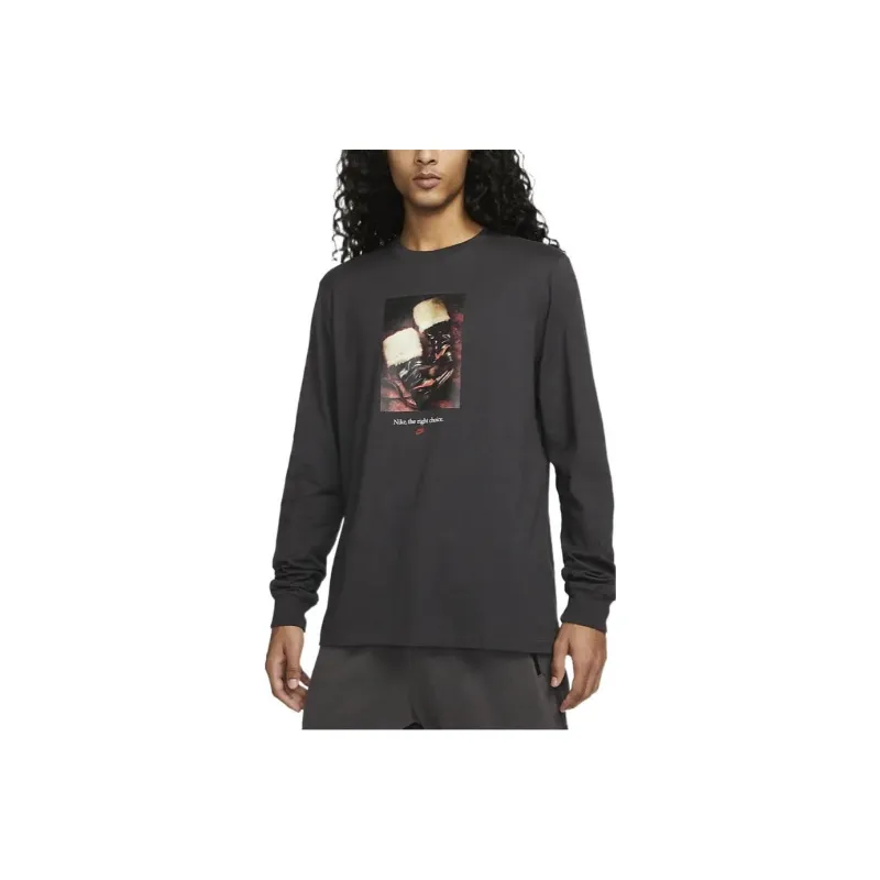 Nike T Shirts Men Dark Charcoal-0