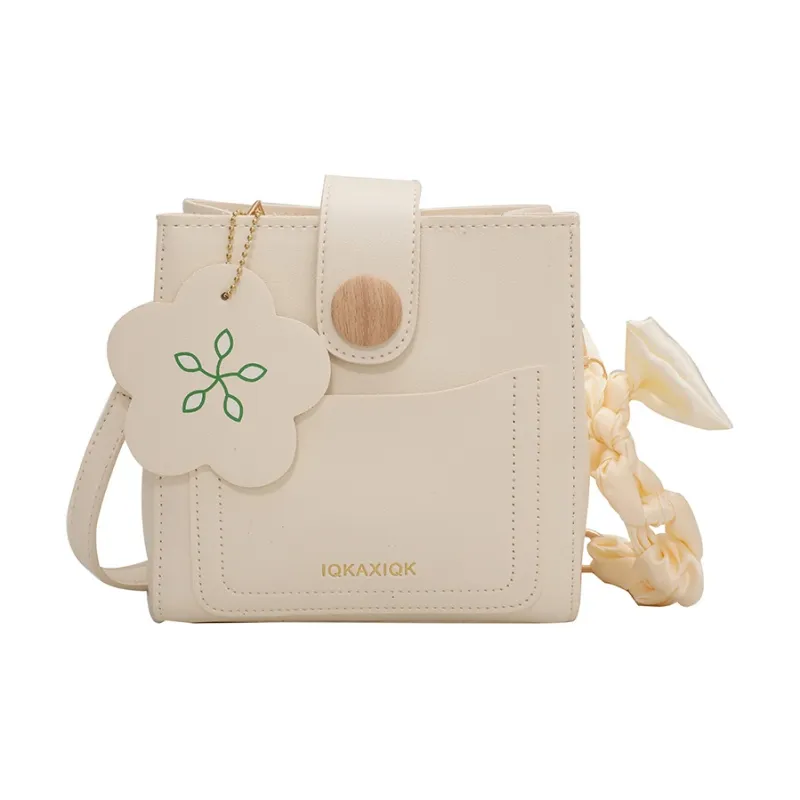 DCLOUD PU Crossbody Bag Women's Ecru/Yellow/Green/Black/Red/Orange-0