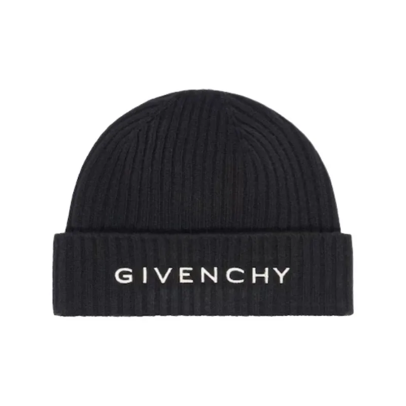 GIVENCHY Wool Beanies Men's Black-2