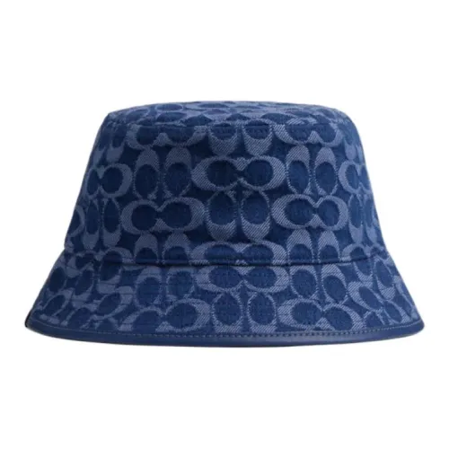 COACH 100% Cotton Bucket Hats Women's Blue