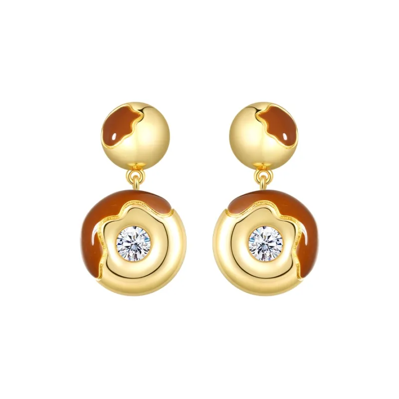 Social Talent Synthetic Cubic Zirconia Earrings Women's-0