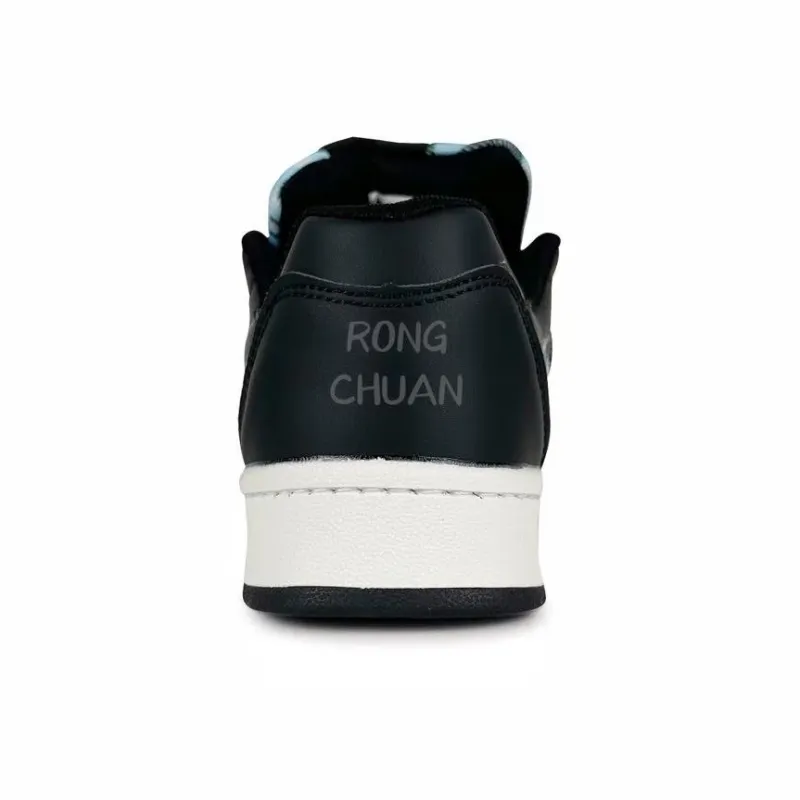 Rongchuan Anti Slip And Wear Resistant Lightweight Low Top Skateboard Shoes Unisex Black Blue Box-3