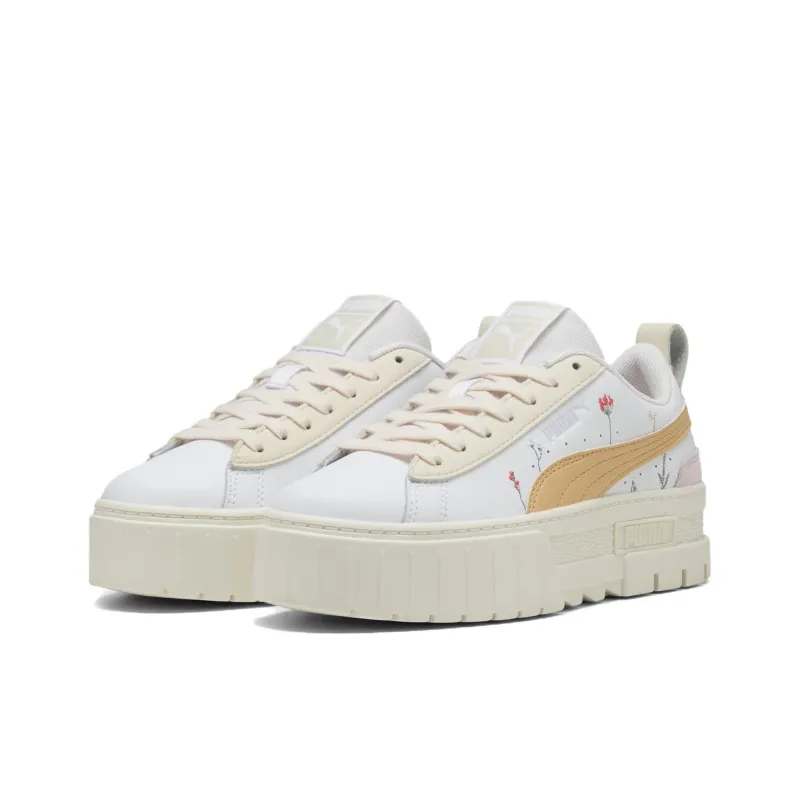 PUMA Mayze Anti Slip Wear Resistant Low Top Skateboard Shoes Women's White-2