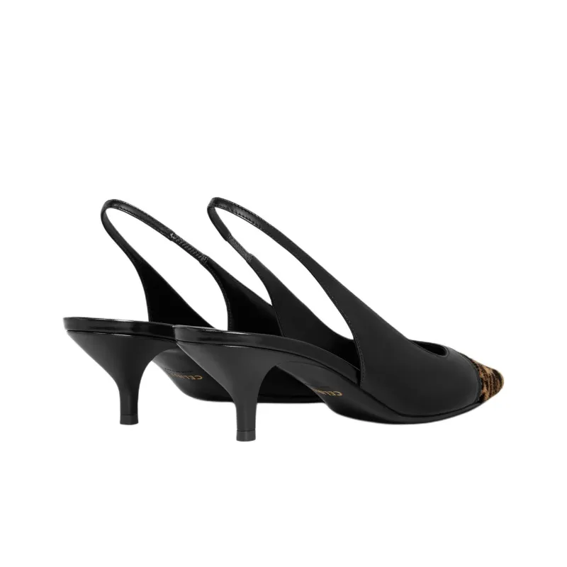 CELINE JUDY Slim Heel High Heels 5.5cm Women's Black-3