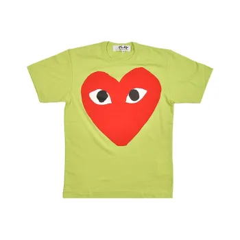 Comme Des Garcons Play Pastelle Red Heart T shirt