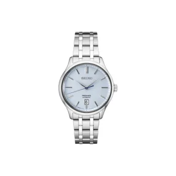 SEIKO Presage Series Automatic/Manual Mechanical Movement Stainless Steel Strap Watch Unisex Blue Dial