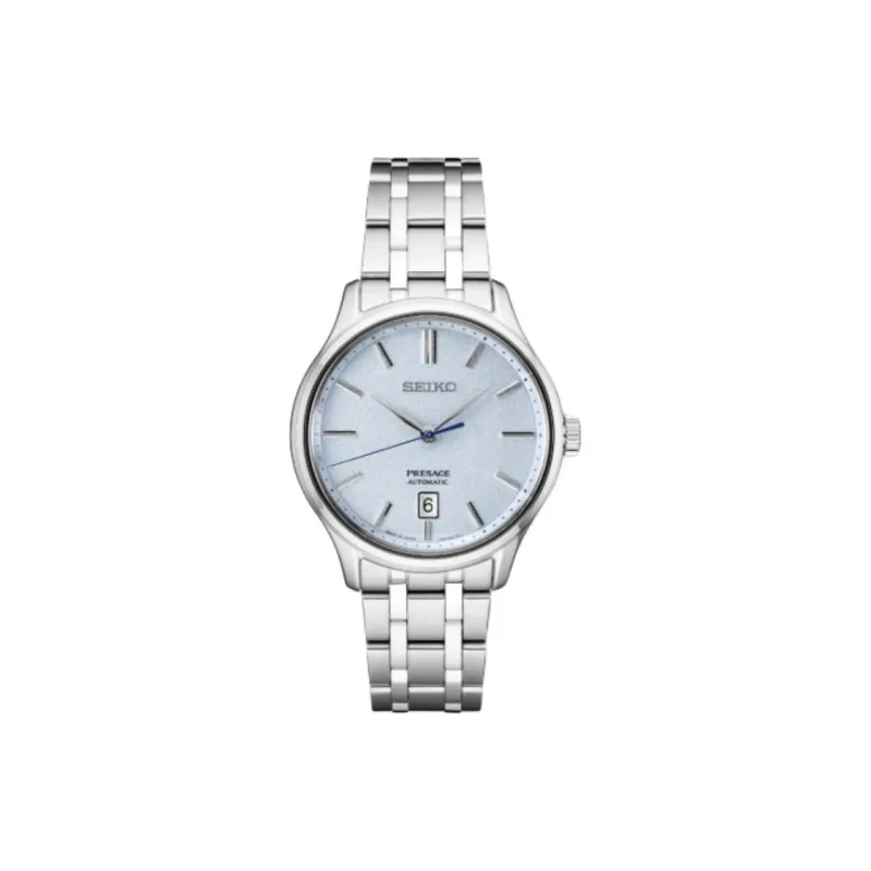 SEIKO Presage Series Automatic/Manual Mechanical Movement Stainless Steel Strap Watch Unisex Blue Dial-0