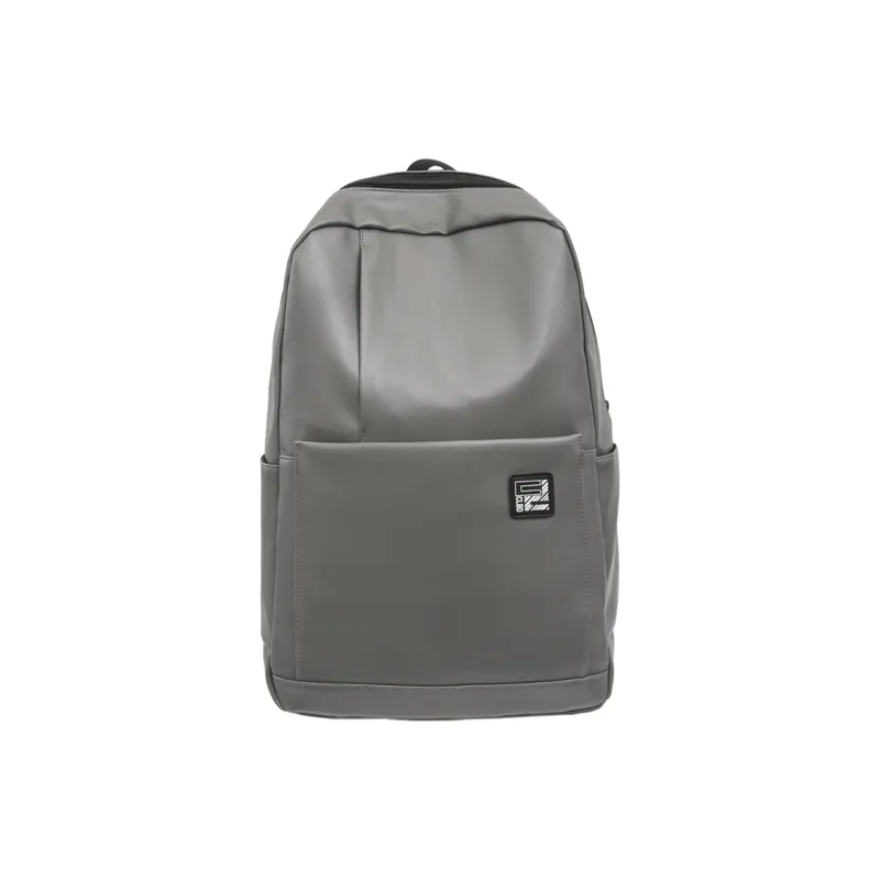 YUANTUZHE PU Versatile Backpack Laptop Backpack Regular Unisex Black/Gray-5