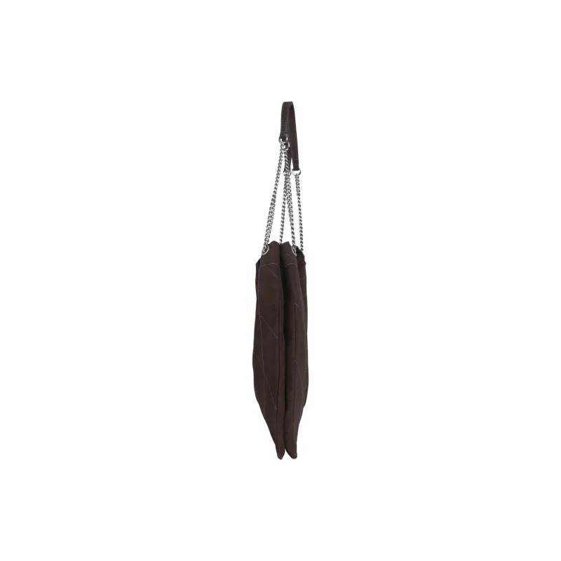 Kikawa Card Synthetic Leather Tote Bag, Shopping Bag, Shoulder Bag Large Size Women's Caramel Brown-3