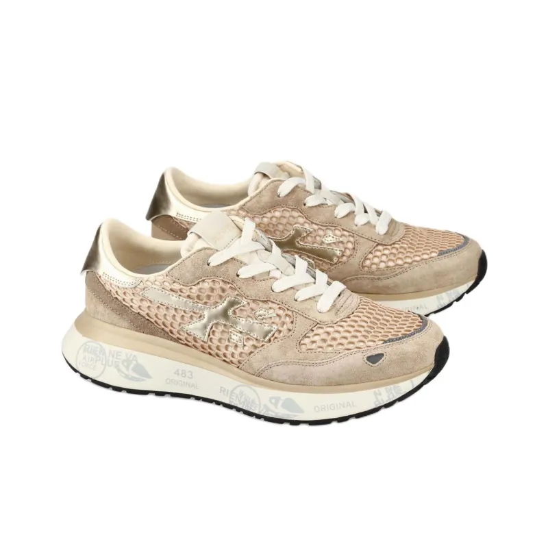 PREMIATA Lauryn Low Top Casual Shoes Women's Gold-3