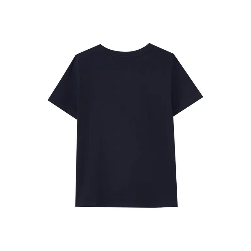 SHUIYUNJIAN Short Sleeved Letter Pullover T Shirt Women's-13