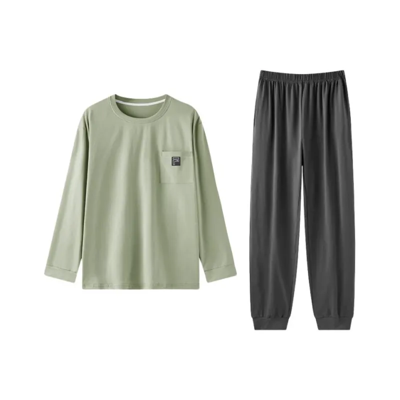 ZAO FU NIAO Pajama Set Men's Olive Green-0