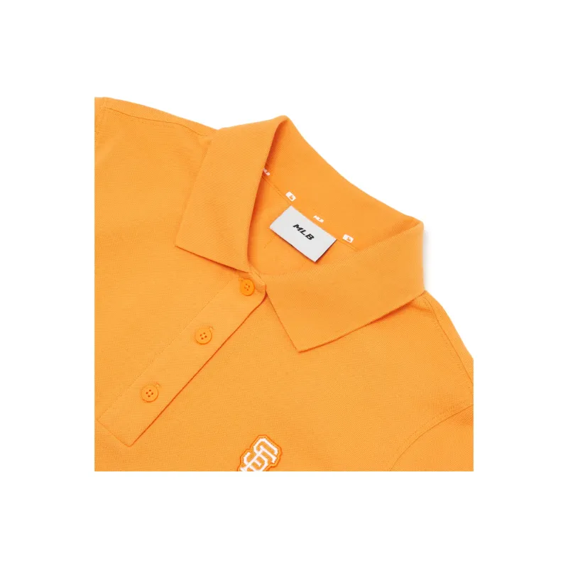 MLB Base Logo Polo Shirts Women's Orange-5
