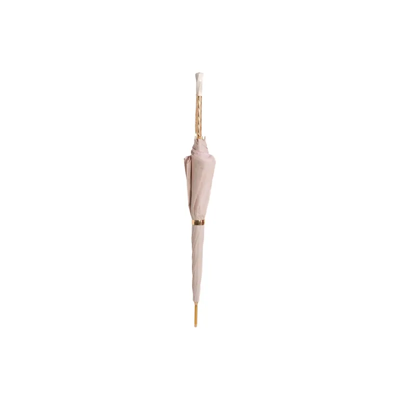 Pasotti Italian Version Pink Floral Umbrella With Brass Resin Controller And Swarovski Crystal, Rain And Sun Umbrella-1