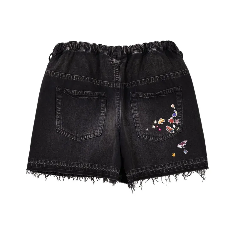 Maison Mihara Yasuhiro SS25 Denim Shorts Women's Black-1