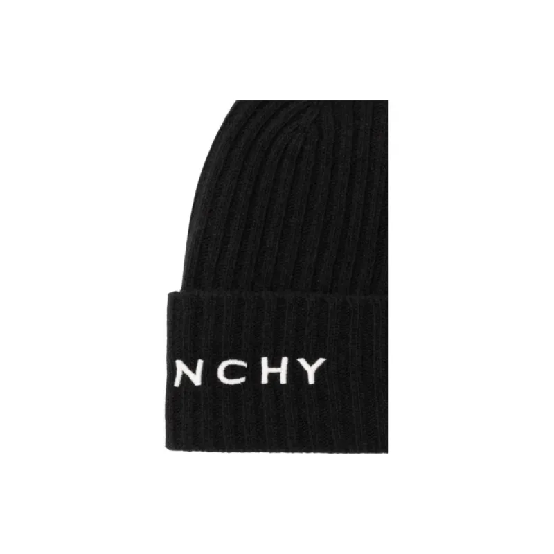 GIVENCHY Wool Beanies Men's Black-3
