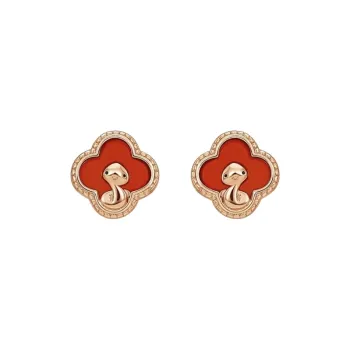 Old Fu Gold Agate 925 Sterling Silver, Jade Stud Earring Women's