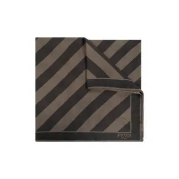 FENDI Finished Edge Striped Scarf