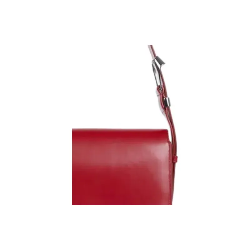 KENZO Cow Leather Crossbody Bag, Shoulder Bag Women's Cherry Red-4