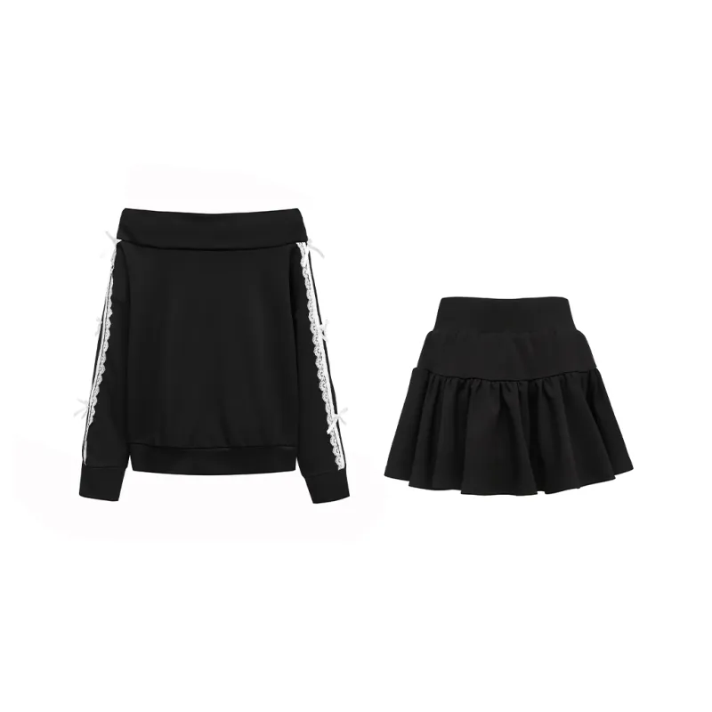 MTHE Skirt Set Women's Black & White-1