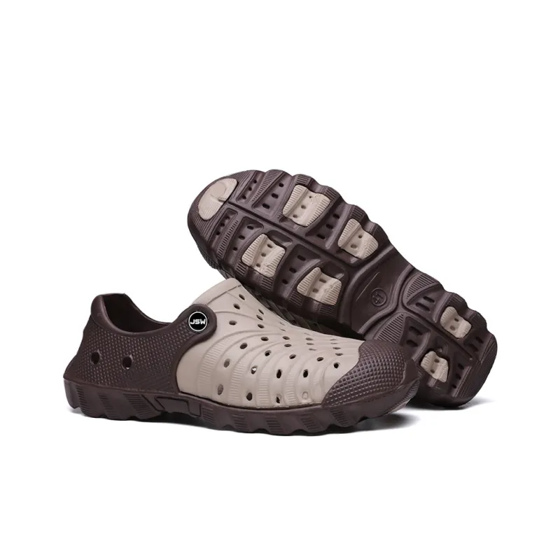 JEANSWEST Fashion Casual Versatile Classic Patchwork Design Clogs Men's-10