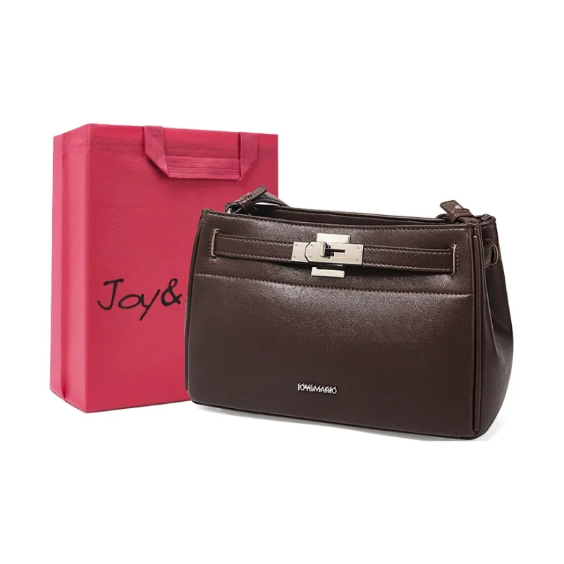 Joy&Mario Cow Leather Patchwork Synthetic Leather Shoulder Bag Women's Multicolor-4