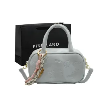 PINK·LAND PU Bowling Bag Handbag Women's Multicolor
