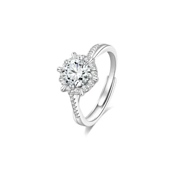 MISS TOOYA S925 Silver Moissanite Rings Women's