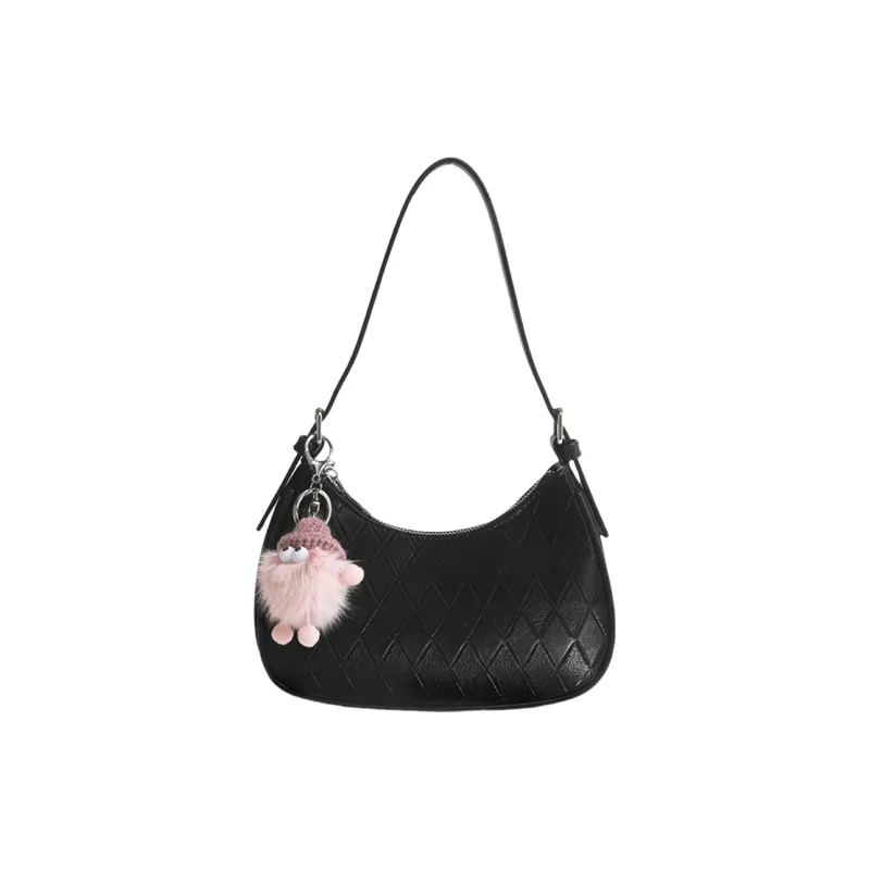 NOMK PU Shoulder Bag Women's Pink/Black/Ecru-6