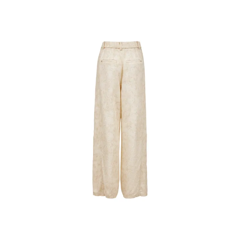 ONLY Casual Pants Women's Luce Print Yellow-1