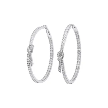 NANA JACQUELINE Brass Earrings Women's White