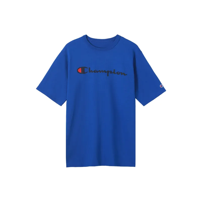 Champion T Shirt US Version Unisex Royal Blue-0