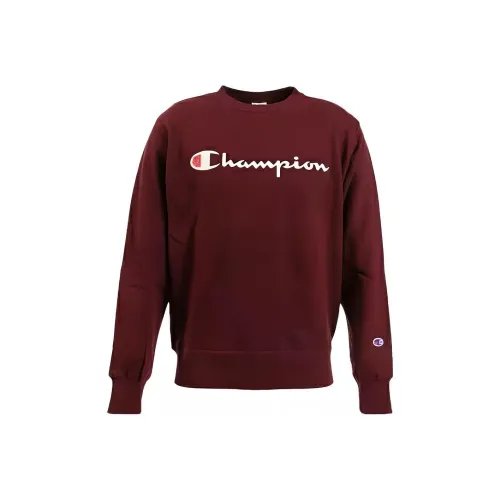Champion Sweatshirt Japan Version Unisex Burgundy