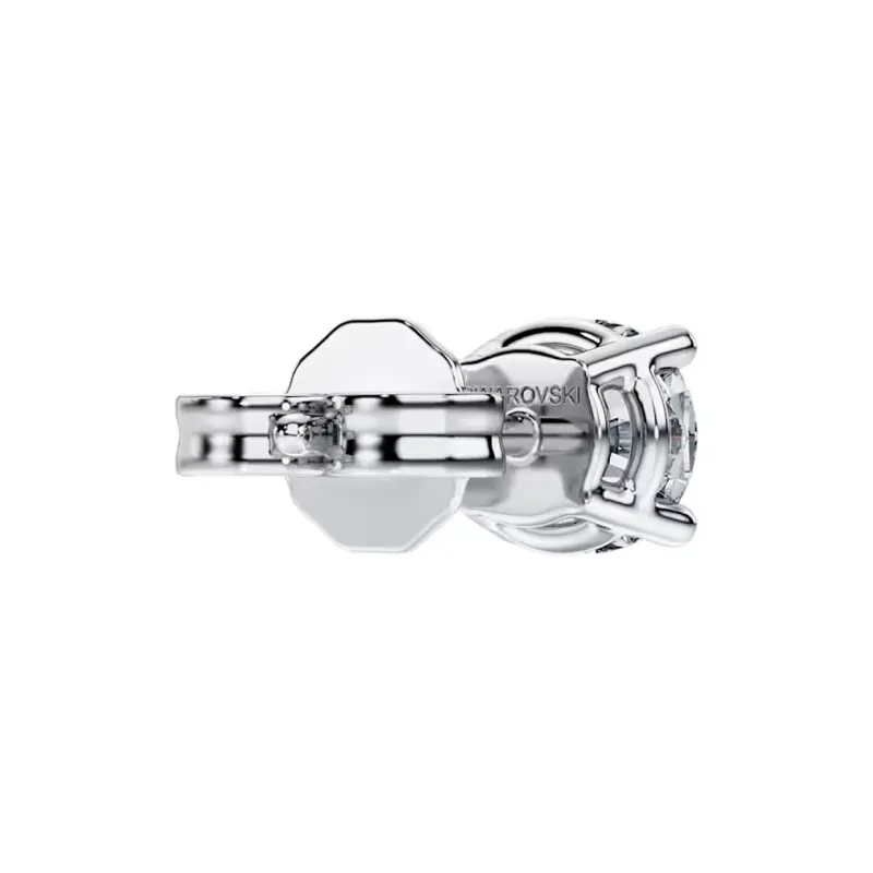 Swarovski 18K White Gold Stud Earrings Women's Silver-3