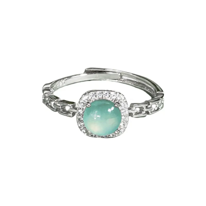 PUTUOSHANWENCHUANG Ice Glutinous Jadeite Rings Women's-3