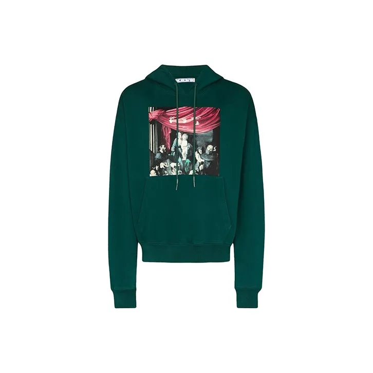 OFF WHITE Oversize Fit Caravaggio Painting Hoodie-0