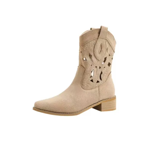 AJPAP Ankle Boots Women's Apricot Brown