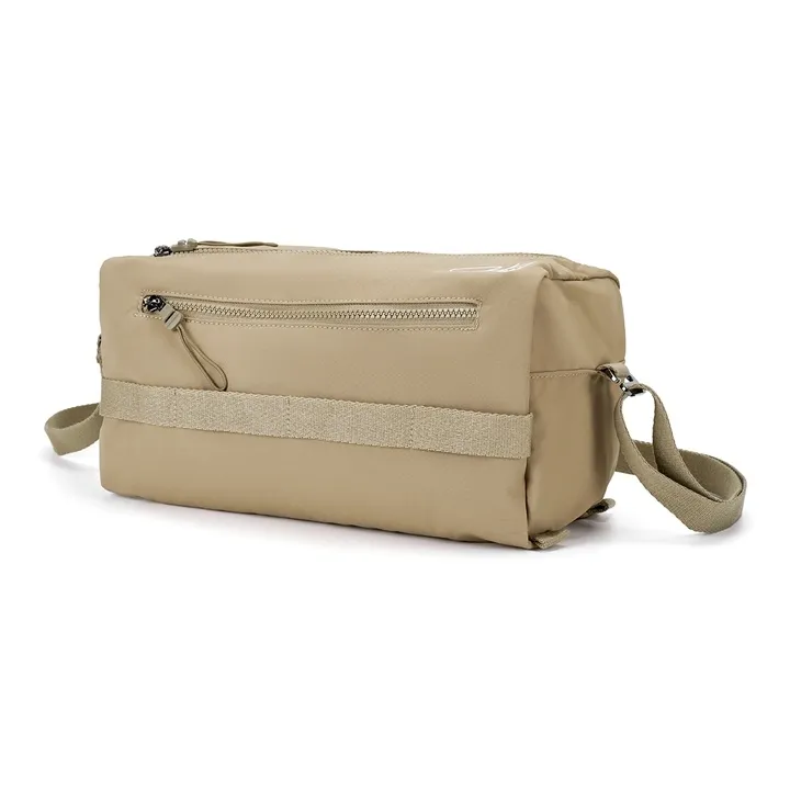 XTEP Fabric Crossbody Bag Unisex Khaki/Ecru-0