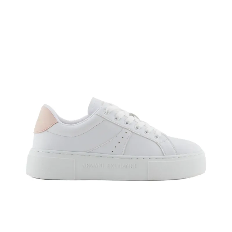 ARMANI EXCHANGEAE Low Top Skateboard Shoes Women's White-1