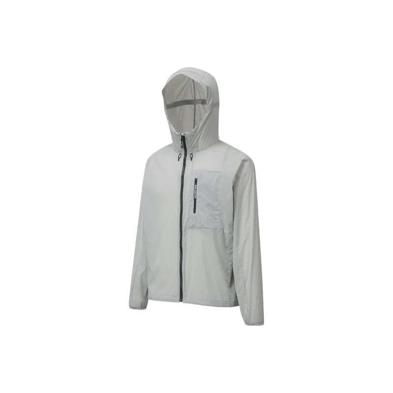 SALOMON UNI TRAIL GRIT Jacket Unisex Gray White-2