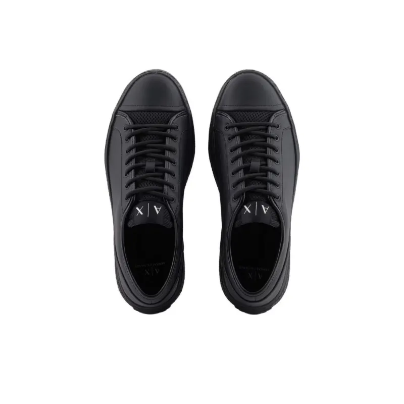 ARMANI EXCHANGEAE Low Top Skateboard Shoes Men's Black-3