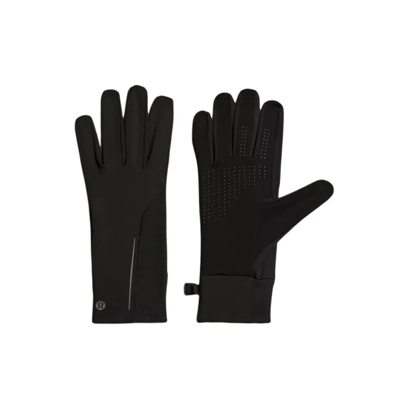 Lululemon Nylon Polyurethane Wool Gloves Women's Black-0