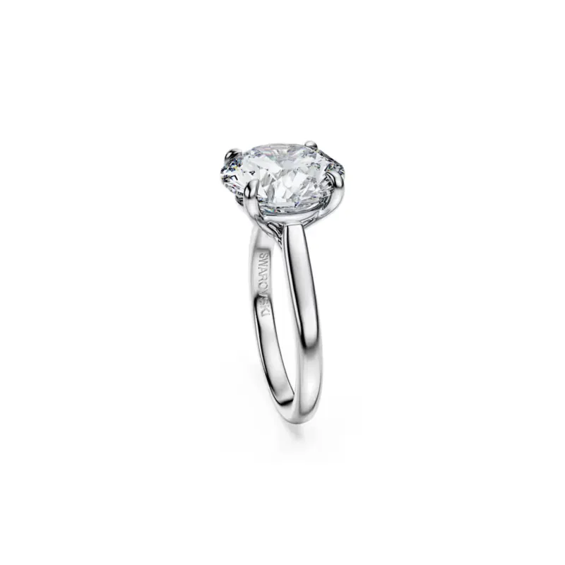 Swarovski 18K White Gold Rings Women's Silver-2