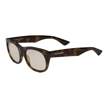 SAINT LAURENT Acetate Nylon Oval Sunglasses Women's Brown