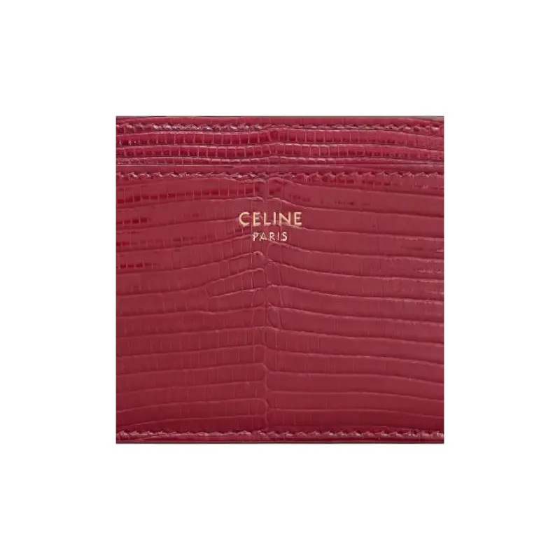 CELINE Calfskin Clutch Women's Red-1