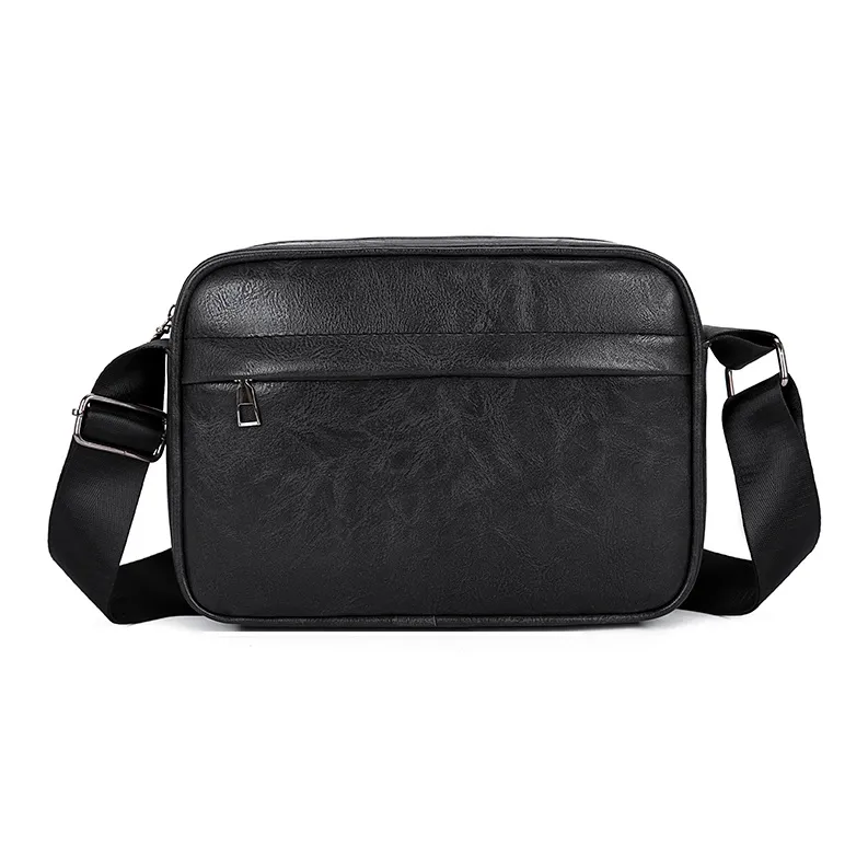 PAIBLOKS PU Shoulder Bag Crossbody Bag Regular Men's Black/Coffee-0