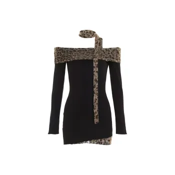 Fashion Long Sleeved Dress Women's Classic Black