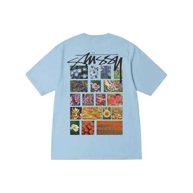 Stussy SS23 Floral Print Crew Neck Pullover T-Shirt-6